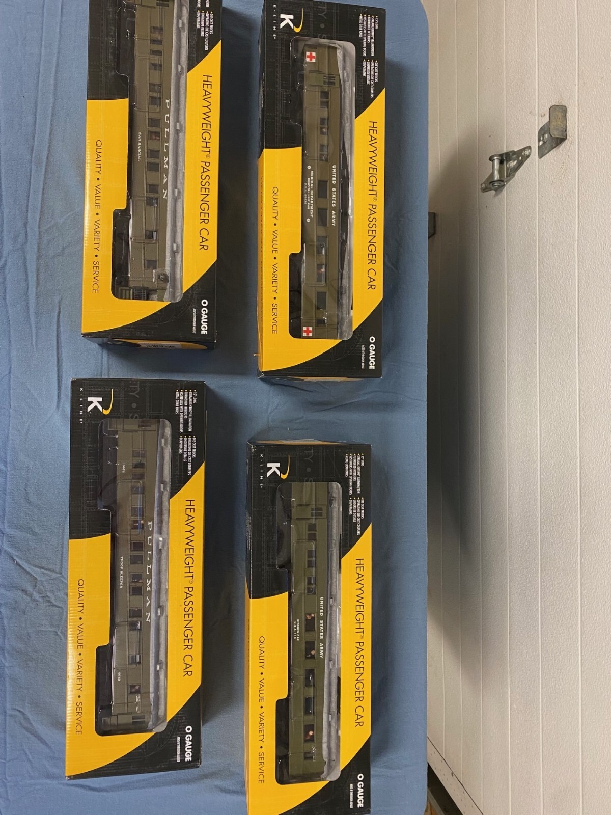 O Gauge Passenger Car Quantity 4 K Line Army Troop Train Cars K4899B in
