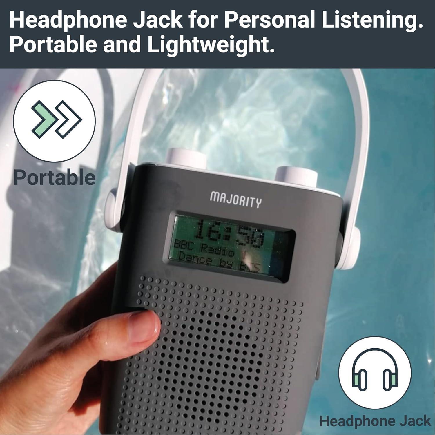 Waterproof DAB Radio with Bluetooth Portable IPX5 Shower DAB eBay