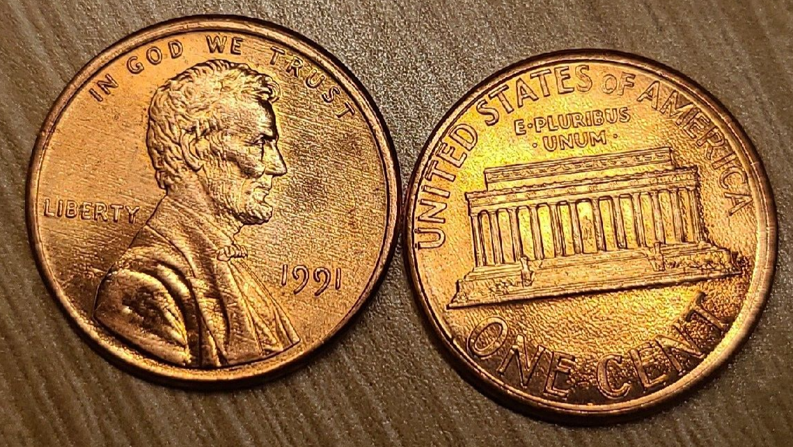 1991 P Lincoln Memorial Cent Copper Alloy Penny ** ON HAND ** eBay