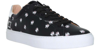 D.A.T.E. Italian Damen NEWMAN CATS schwarz Leder Halbschuhe