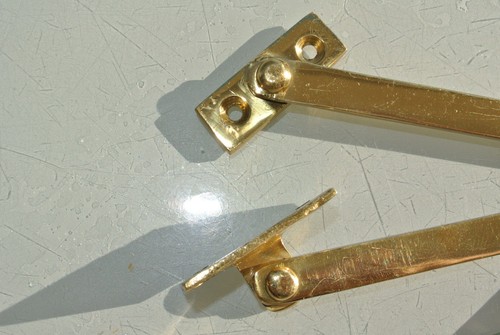 2 STAY old style house lid BOX antiques catch hinge DOOR heavy POLISHED 4.1/2 " - Picture 7 of 14