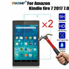 2X Premium Tempered Glass Screen Protector For Amazon Kindle fire 7 HD 8 HD 10