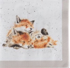 Paper Napkins Decoupage X 2 Foxes 25 Cm Ebay