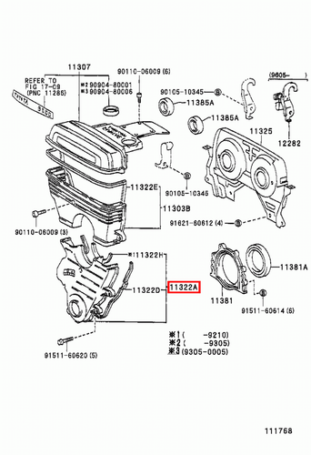 Genuine Supra JZA80 2JZ GTE Lower Timing Belt Cover - Picture 12 of 20
