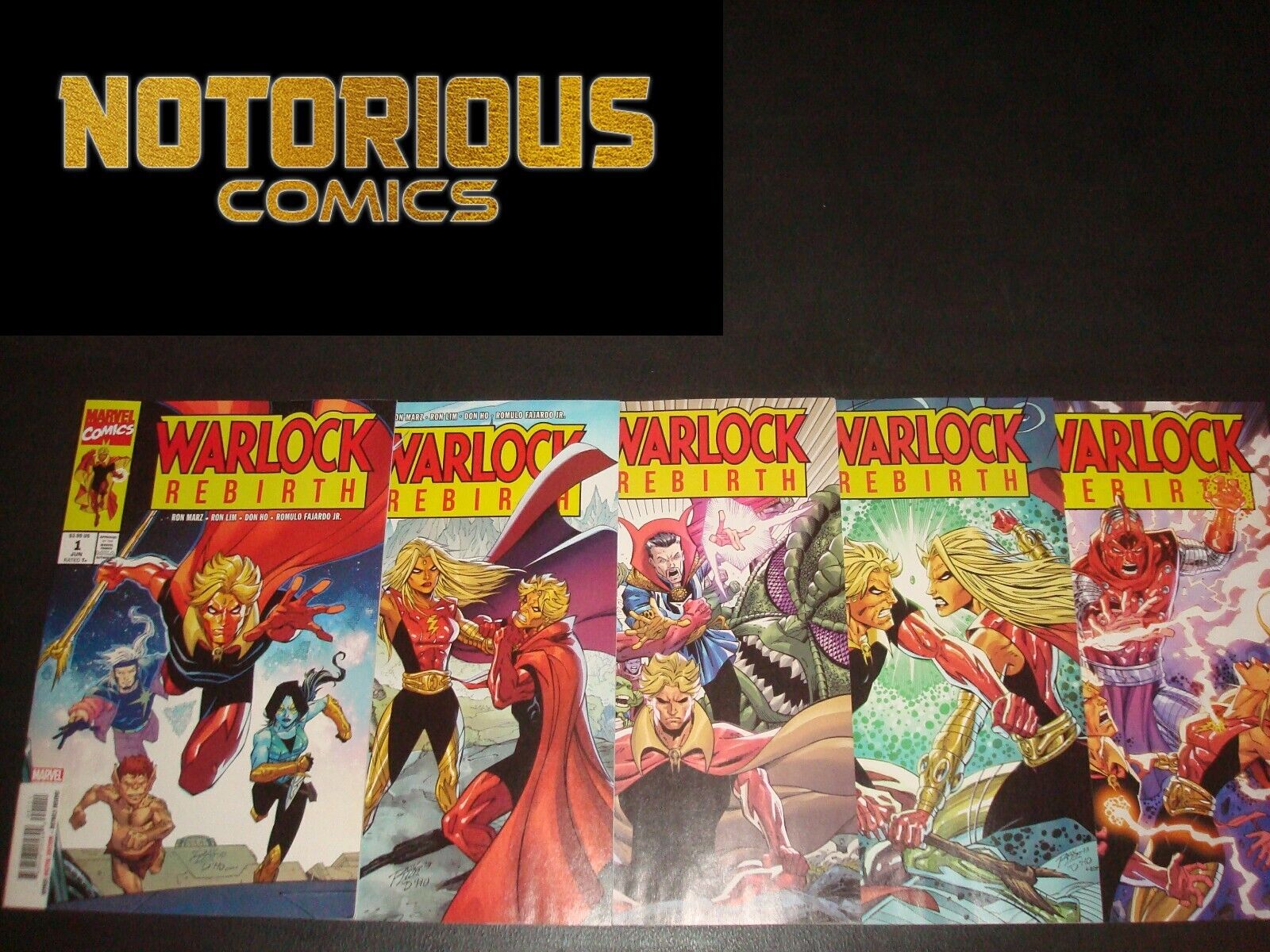 Warlock Rebirth 1-5 Complete Comic Lot Run Set Marz Marvel Collection