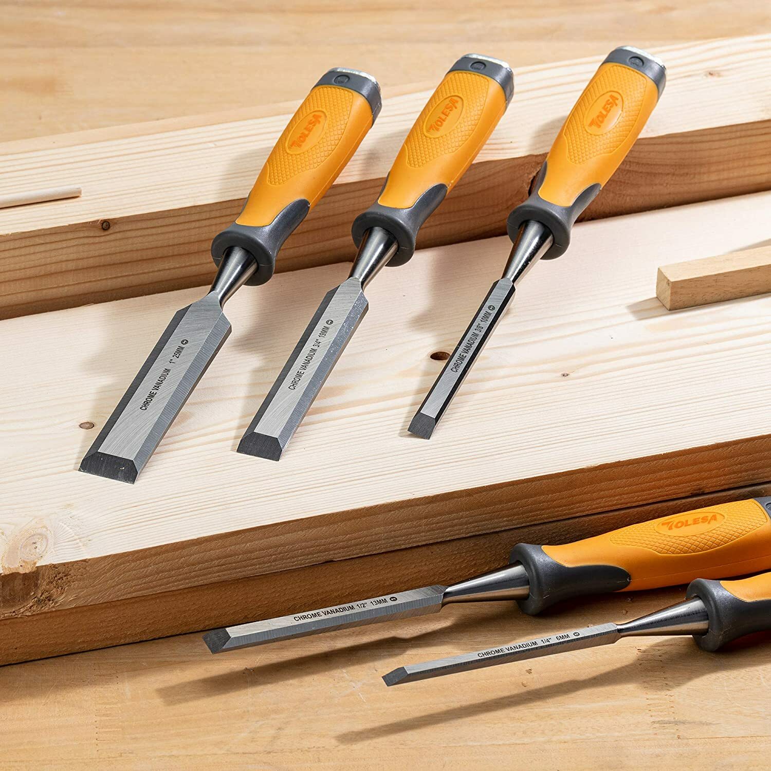 Japanese Nomi Chisel TOLESA Set of 6 Carpenter tool NEW | eBay
