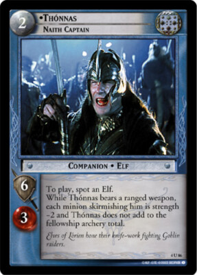 4x  Thonnas, Naith Captain - 4U86 Ungraded The Two Towers