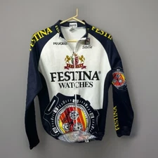 Vintage Sibille Festina Watches Full Zip Made in Italy Cycling Jacket 8015