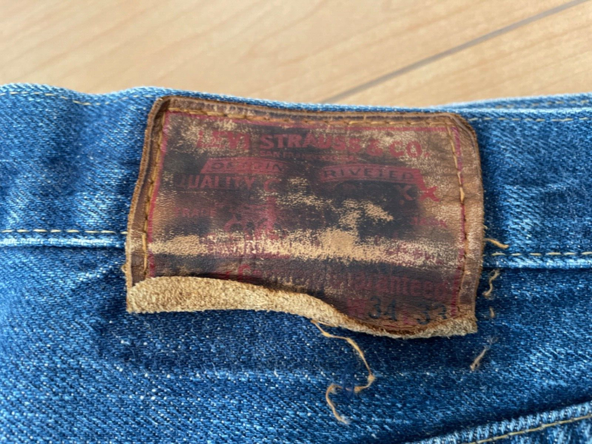 Japan limited Levi's 503BSXX natural indigo hidden rivet big E