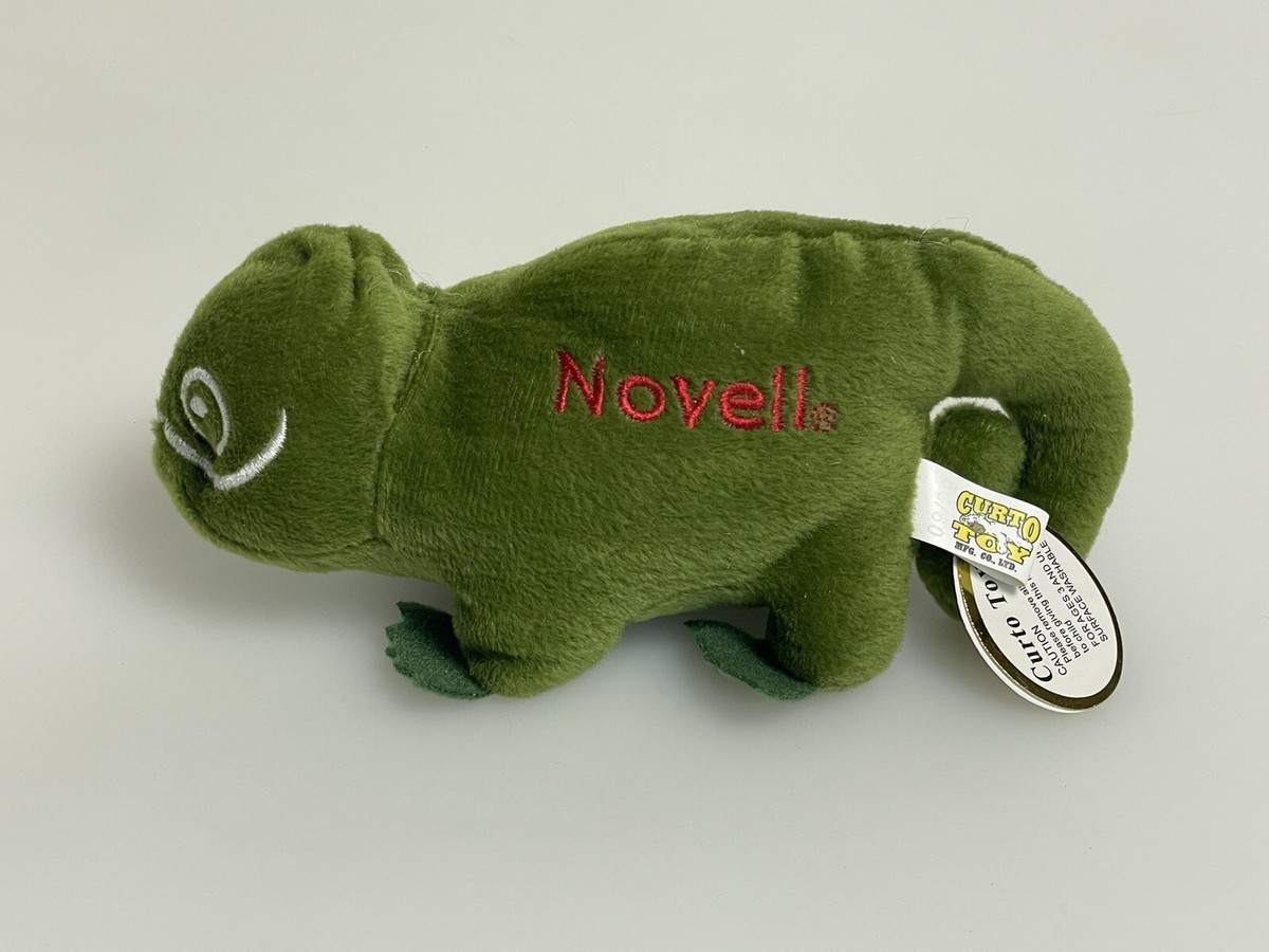 SUSE Geeko カメレオン型ぬいぐるみセット SUSE Novell Chameleon Lizard Gecko 7” Plush *Hard to Find* New W