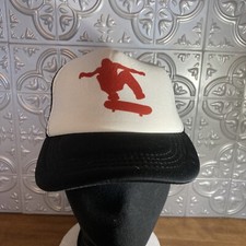 Skateboard skater hat/cap black mesh  white red Graphic youth  