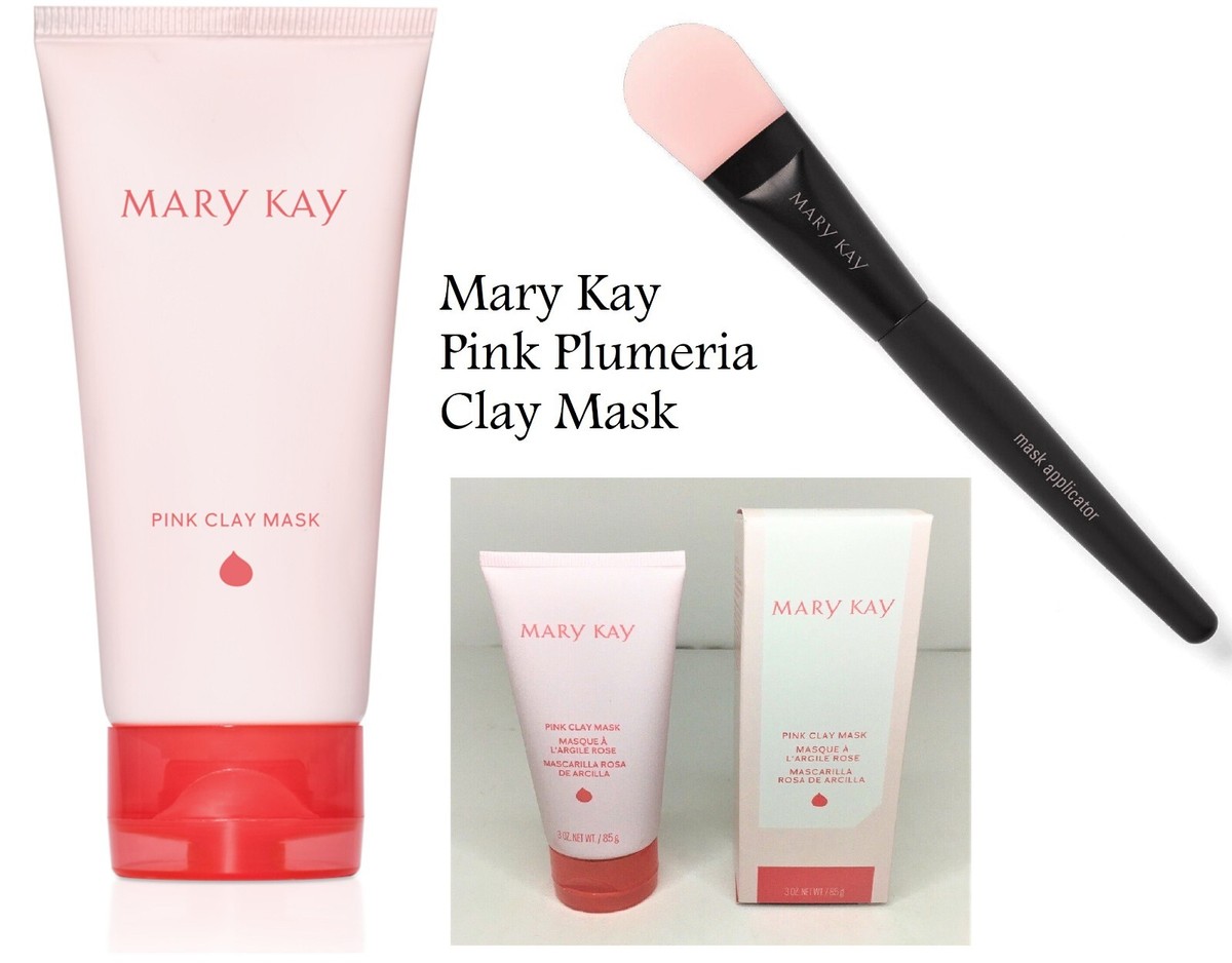 Mary Kay Pink Plumeria Clay Mask with Applicator NIB Limited