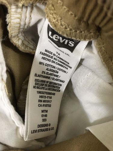Levi’s Youth Pull-On Waistband Cargo Pants Stretch Khakis New U pick Sizes - Picture 6 of 6