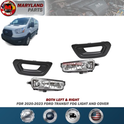 For 2020-2023 Ford Transit Both Left & Right Fog Lights and Covers