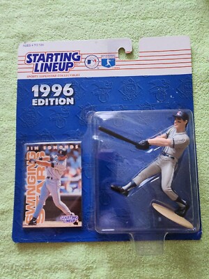 1996 STARTING LINEUP JIM EDMONDS CA ANGELS ROOKIE FIGURE & COLLECTORS CARD NIP 