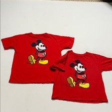Disney Mickey Mouse Tee S 6-7 XS 4-5 Lot of 2 T-Shirts