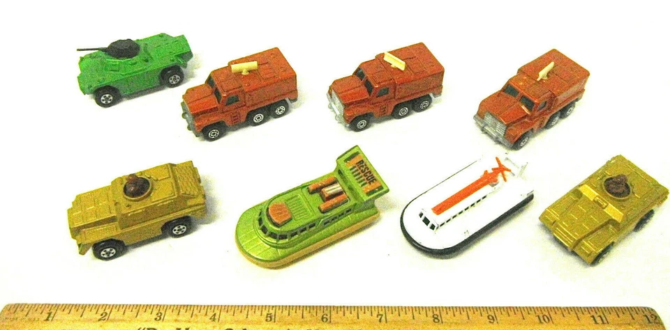 Caixa de fósforos vintage Lesney Rolomatic Badger Carrier Weasel Tank Hovercraft 8 peças - Imagem 2 de 3