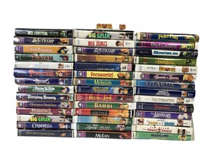 All Disney Classics Vhs Huge Big Lot Of 43 Kids Movies Tv Shows Vtg Ebay