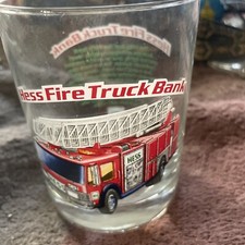 Hess Fire Truck Bank Collector Glass 1996 Classic Truck Series