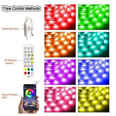 16.4FT 5m 300LEDs RGB LED Streifen Sync mit Musik/Timer Smart Home APP Control