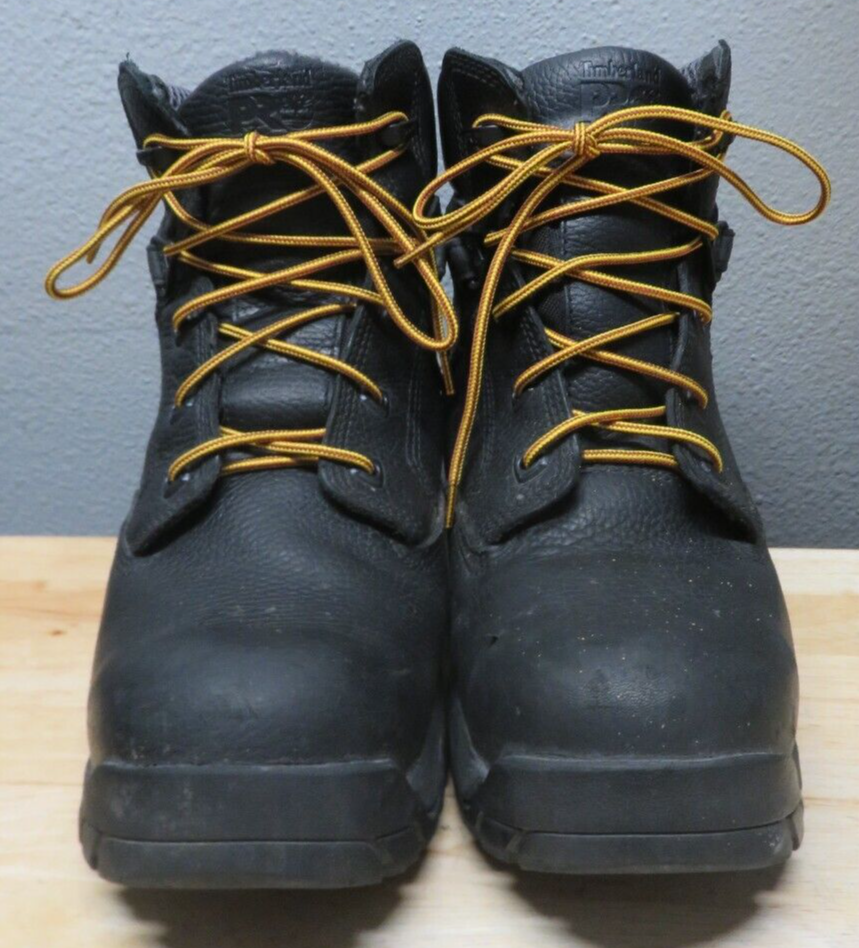 Timberland Mens Pro 215 Steel Toe Work Boots Black‎ Leather Size 11 M Timberland Mens Pro 215 Steel Toe Work Boots Black Leather  main image 4