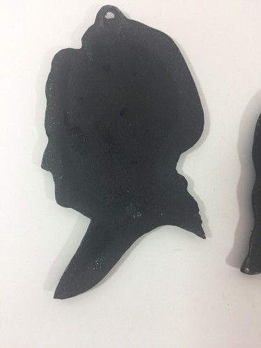 George & Martha Washington Silhouette Cast Iron Wall Decor Hangings #645 & 646 - Picture 6 of 7