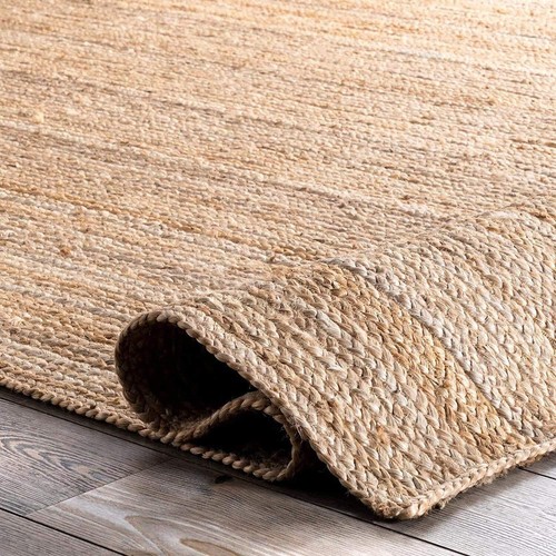 Jute braided modern home decor area rug rustic look non slip handmade carpet mat - Picture 42 of 43