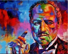 Art painting modern decor Godfather Giclee Print Canvas
