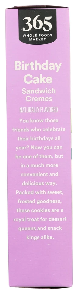 BestBy12/24 365 by Whole Foods Birthday Cake Sandwich Creme Cookies 20 OZ - Image 4 of 4