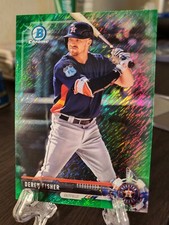 2017 Bowman Chrome Prospects Green Shimmer Refractors #BCP171 Derek Fisher /99