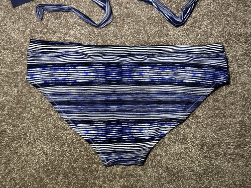 GANT Women’s Swimwear STRIPED HIPSTER Bikini Top & Bottom Set Blue Size XL NWT - Picture 16 of 24