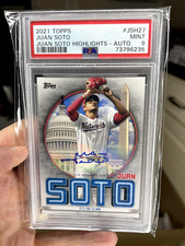 2021 Topps Juan Soto Highlights Auto /5 Juan Soto PSA 9 Mint
