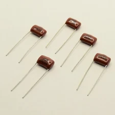 Cinnamon Drop .001uF Polypropylene Film Capacitors Set of 5