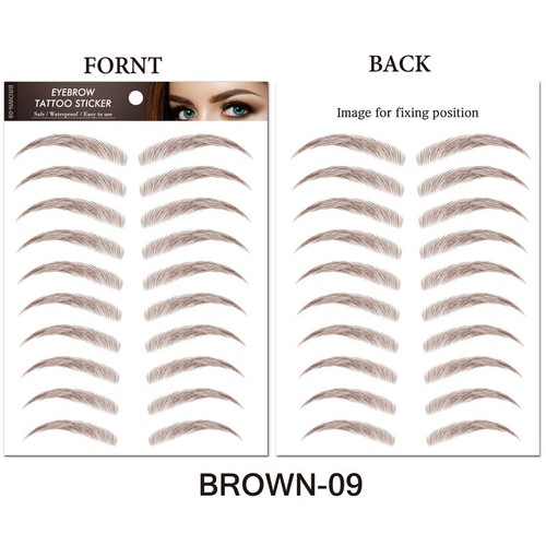 3D Brow Liner Sticker Bionic Tattoo False Eyebrow Stamp Waterproof Black Brown - Picture 25 of 26