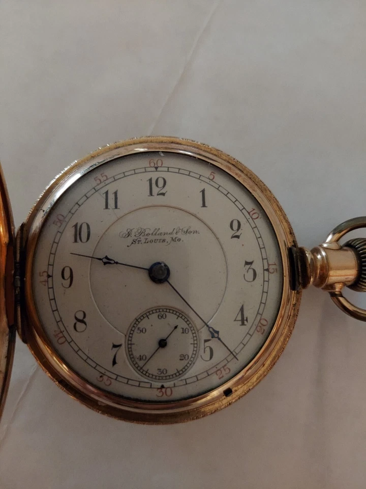 очень редкие карманные часы j bolland & son, pat'd 7 декабря 1886 г., сделано очень мало. - Изображение 2 из 4