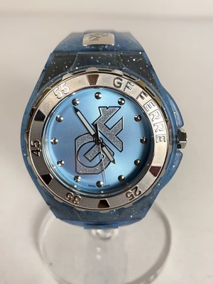 Gianfranco FERRE GF.9024J Quartz Analog Blue Watch Excellent JAPAN