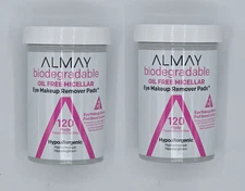 Almay Biodegradable Micellar Eye Makeup Remover Pads, 120CT