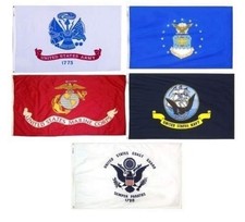 Venta al por mayor Lote de 3x5 pies 5 ramas conjunto militar banderas 3'x5' pancarta ojales