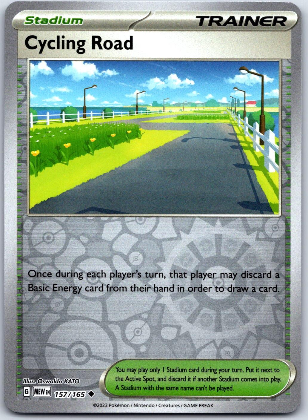 Cycling Road 157/165 Uncommon 151 Pokemon Reverse Holo Near Mint