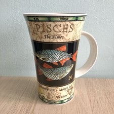 Dunoon Pisces Zodiac by Jack Dadd Tall Stoneware Mug 500ml Made In Scotland