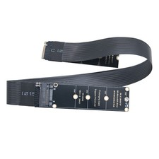 PCIe 4.0 M.2 M-Key NVMe Extension Flex Cable w/ Shield for SATA/NVMe SSD