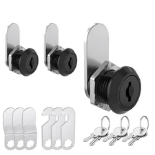 3 Pack Cabinet Locks with Key, 5/8" Mailbox Lock Keyed Alike, Keyed Locks for...