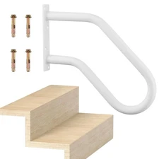 Hand Rails for Indoor Outdoor Steps, Wall Mount Non-Slip U-Shape Stair Railin...