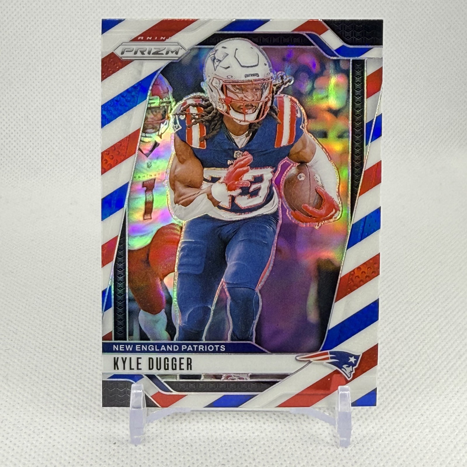 2024 Kyle Dugger Red White and Blue Prizm #197, S, Patriots, NFL