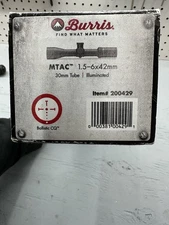 Burris MTAC 1.5-6x42 Rifle Scope Ballistic CQ