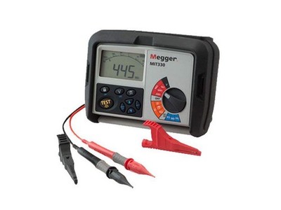 Megger MIT330, 250/500/1000 V Insulation & Continuity Tester w/ Storage