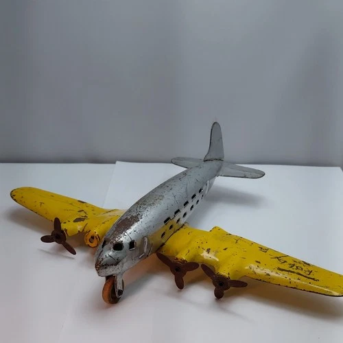 Early 30’s Wyandotte or Marx pressed steel Airplane Vintage Prop Plane Pan Am