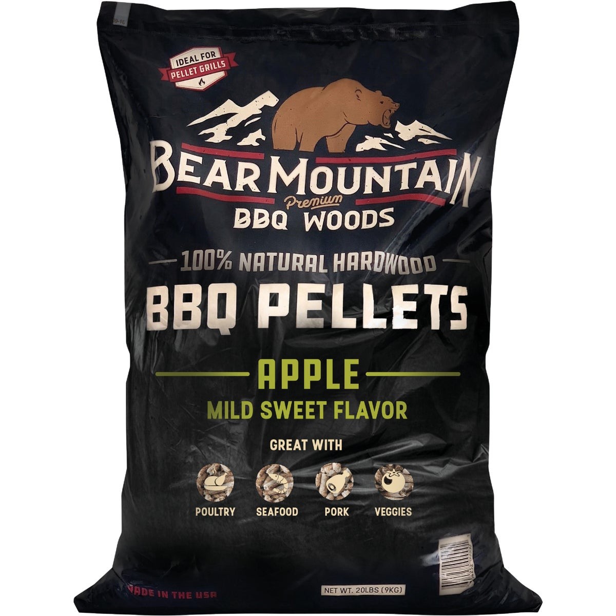 Bear Mountain BBQ Premium Woods 20 Lb. Apple Wood Pellet FK12 Bear Mountain BBQ