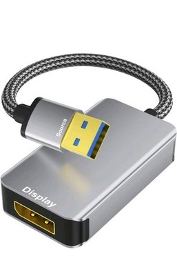 USB 3.0 to DisplayPort Adapter 1080P 60Hz: USB-A to DP Converter for Monitor/TV 