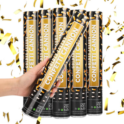 Confetti Cannon, 5 Packs Gold Confetti Poppers, 12 Inch Party Poppers Confetti S